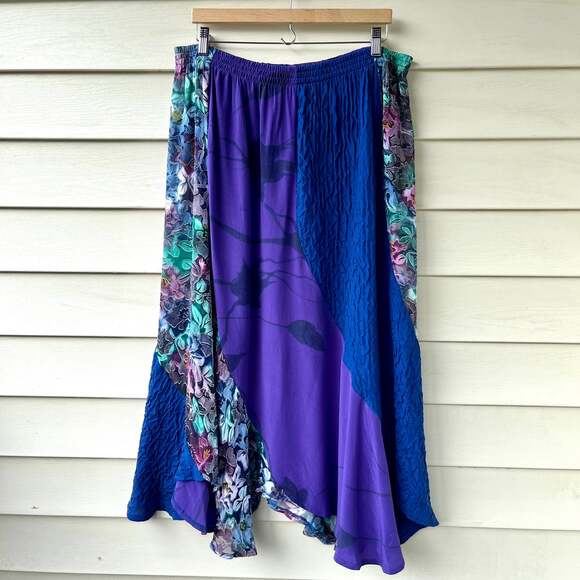 Vintage Dresses & Skirts - Vintage Blackfish Studio Handpainted Semi Sheer Skirt